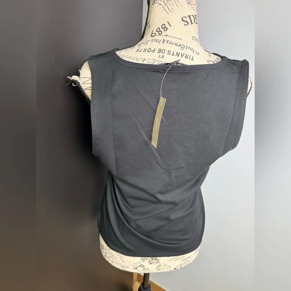 J.Crew Stretch cotton-blend V-neck top NWT Size M